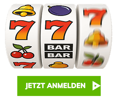 Slotmaschine mit drehenden Walzen und Symbolen
